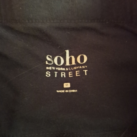 New York & Company Soho Street Women's Black and Yellow Leggings - Picture 6 of 8